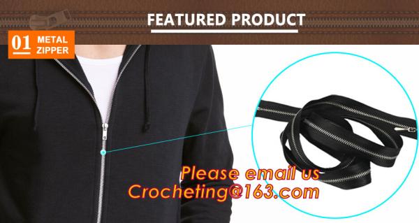 No.5 Golden Brass Sliver Zipper, Stainless Steel Zipper, Custom Cheap Garment Accessories Metal Logo Zippers for Jacket