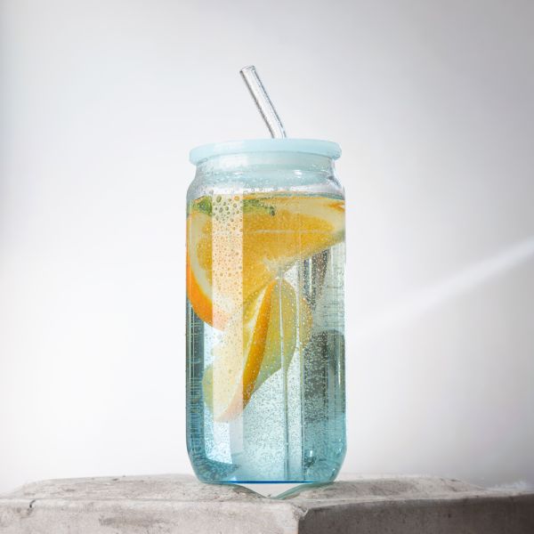 Modern Minimalist Eco-friendly High Borosilicate Glass Tumbler Universal Handle Cup Portable Reusable Cork Cap Dishwasher Safe