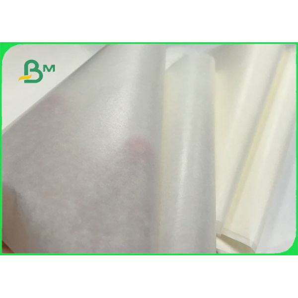 26gsm ao rolo branco à prova de graxa FDA FSC do papel de embalagem de 50gsm Certificado