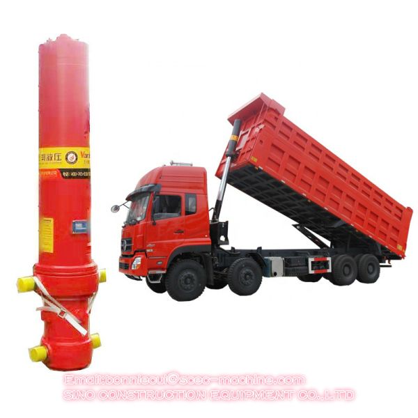 Цилиндр высокопрочного Типпер запасных частей тележки одиночный действующий телескопичный гидравлический