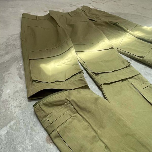 Custom Wholesale Cargos Trouser Joggers Tactical Baggy Sweatpants Men Multi Pocket Convertible Double Knee Carpenter Sweat Pants