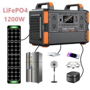 Portable 1200W Solar Power Station Must Essential Outdoor Battery Power Generator With 230V For Home Use US Plug Type