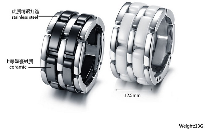 Between creative titanium steel ceramic ring single deformable ceramic ring