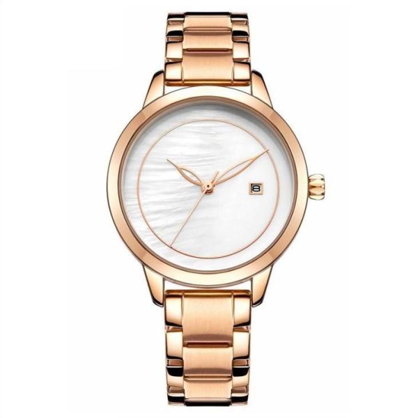 Stainless Steel Women Quartz Wrist Watch Metal For Ladies Simple Fashion