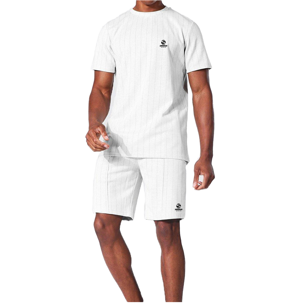 Men's Lightweight Summer Sports Vest Set with Ice Silk Hood Sleeveless Sweatshirt Solid Color Printed T-Shirt Anti-Bacterial