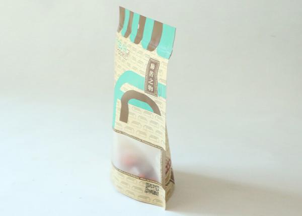 Gravure Printing Plastic Pouch Packaging , Flat Bottom Coffee Bags With Window