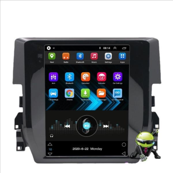 2018 2017 2016 Honda Civic Android Head Unit Radio Tesla Type Style Android 9.1