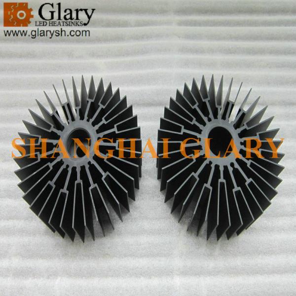 GLR-HS-443 150mm round aluminum extrusion heatsink profile, 5.91 led cooler