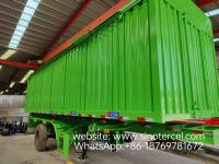 Semi-remorque de fret fermé robuste, capacité 30-50 tonnes