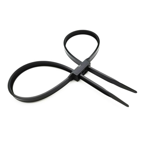 Self Locking Black Nylon Cable Ties 700mm Length For Security Handcuffs