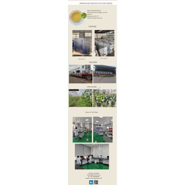 Plant Organic Amino Acid Liquid Fertilizer Amino Acid Chelated Calcium