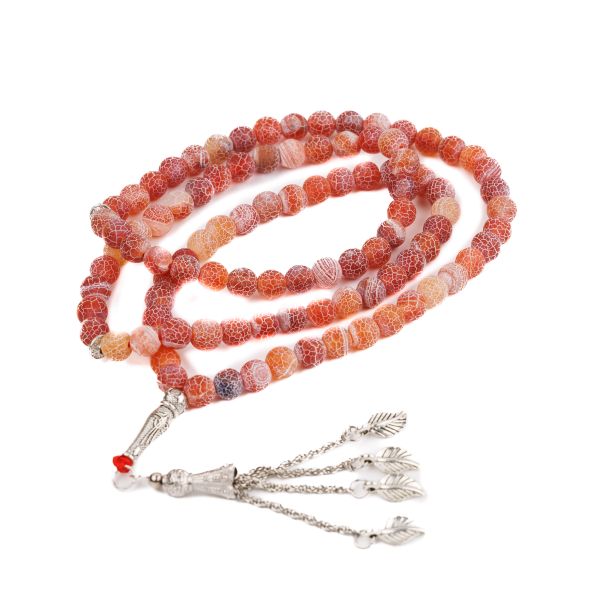 33 99 Factory Custom 8mm Natural Stone Beaded Tasbih Muslim Islamic Prayer Beads