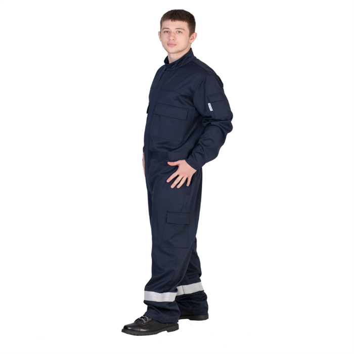 Промышленные Coveralls месторождения нефти 310gsm огнезащитные с отражательной лентой