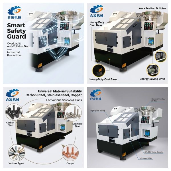 R6-100 High Speed Thread Roller With Vibrating Feeder Stable Reliable Screw Thread Rolling Machine For Fastener Manufacturing