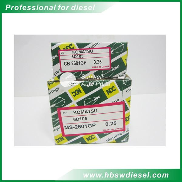 Komatsu S6D110 Engine Main Bearings MS-2601GP 0.25 M405A M865K Available