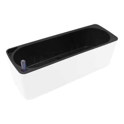 Rectangle Plastic Cuboid Self Watering Houseplant Pots White Or Blue