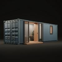 Containers de armazenamento chinês convertidos de 20 pés casas de embalagem plana