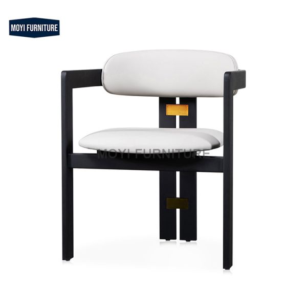 Solid Wood Legs Modern Chinese Dining Chair Set Office Negotiation Table Reception Chair Furniture Hotel Club Marketing