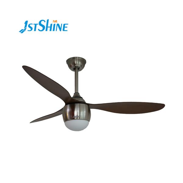 Ventilador de teto metálico com luz 3 ABS lâmina de madeira controle de parede Preto/marrom/OEM cores