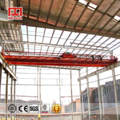 32 Ton QD Double Girder Hooks Overhead Lifting Crane For Warehouse Stockyard