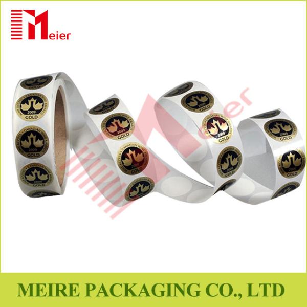 Small round shaped sticker printing in roll for cake packaging design