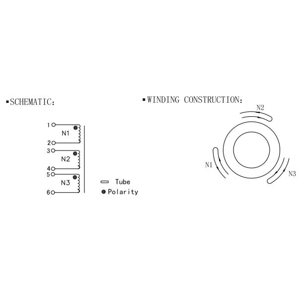 3-фазное горизонтальное ферритное ядро общего режима (TR361000)