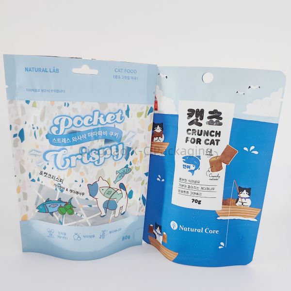 Pet Food Ziplock Stand Up Pouch Packaging Laminated Plastic Digital Printing