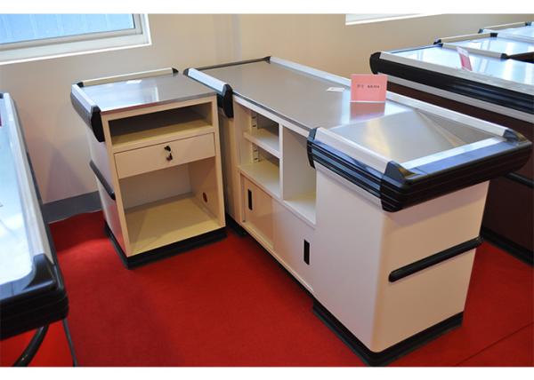 Store Checkout Counter With Electric Conveyor Belt Customized Color And Size