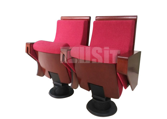 Высокие жизнерадостные посадочные места театра аудитории пены УА-6222 с стальным структурным деревянным финишем облицовки