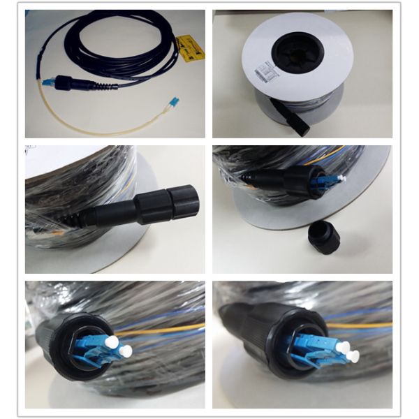 Waterproof 3M Fiber Optic Patch Cord Duplex LC Connector , Aluminum Housing