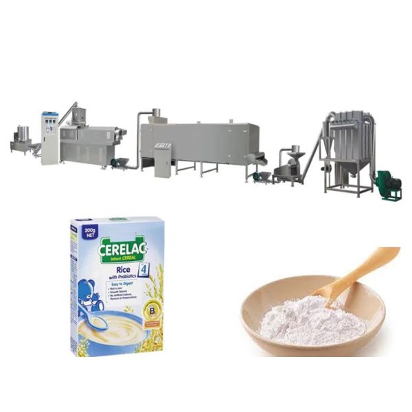 línea de transformación alimenticia de la máquina del extrusor de la comida del polvo del arroz 150kg/hr