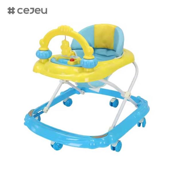 CJ-BLK-613 Hot Selling Toys Baby Walker With 3 Adjustable Height Levels and High Backing for Comfort & Support