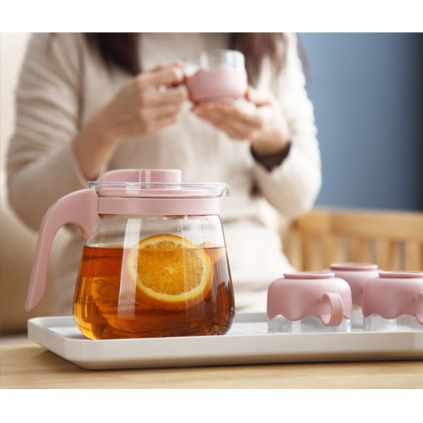 1.8L стеклянный горячий электрический стеклянный чайник с голубым светом, кипящий автоматически