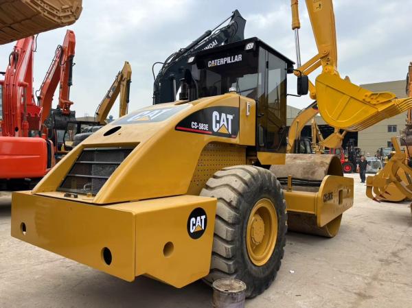Used CAT Diesel Vibratory Double Drum Road Roller Compactor Asphalt Rollers 5-8 TON