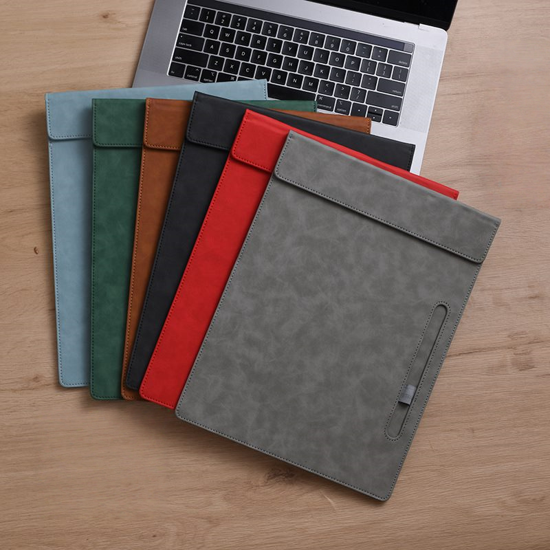 OEM PU Leather Magnetic Business Portfolio Folder Writing Clipboard For Resume