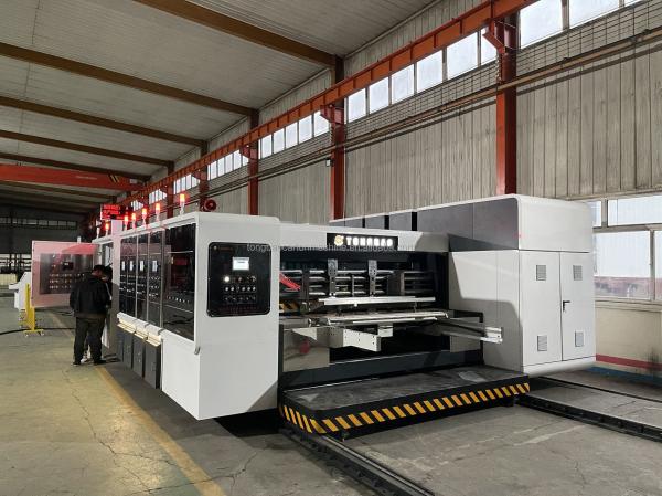 1200mm Automatic Corrugated Cardboard Printing Slotter Die Cutting Folding Gluing Line