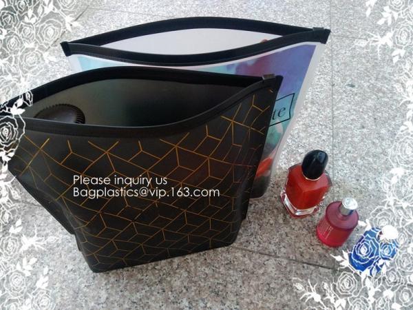 swimwear clothing packaging zipper bag pouch cosmetic makeup zip lock slider bags manufacturer Cosmetic bag Transparent