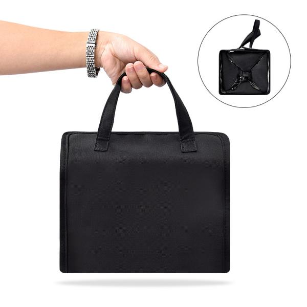Sac de toilette personnalisé suspendu à grande échelle, sac de maquillage en PVC séparé 9X5