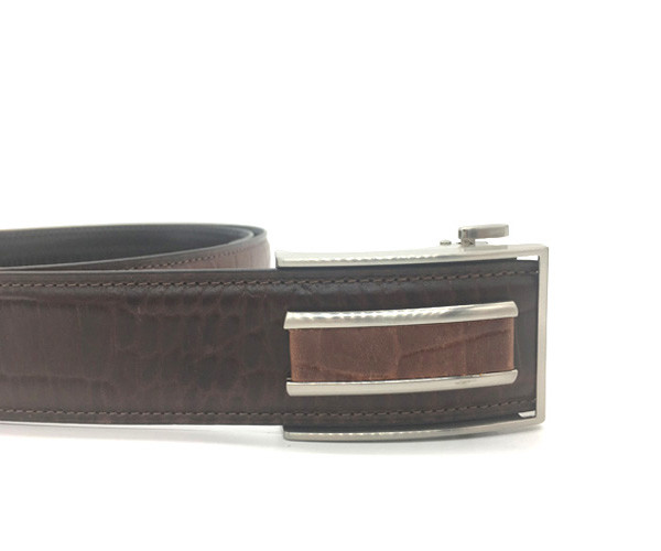 Пояс храповика кожи с сохраненным природным лицом людей полный/автоматическим пряжка никеля свободным спрятанная щитком