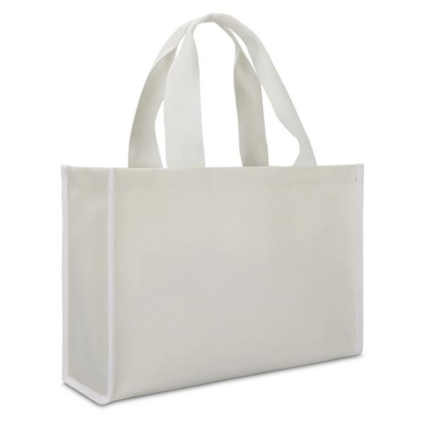 Canvas Tote Bag Eco Friendly Shopping Bags Retail Heavy Duty Thick Bottom 4x4x10