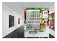 Máquina de venda automática da garrafa do frasco da salada da máquina de venda automática do cartão de crédito do OEM com painel LCD