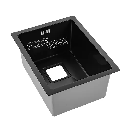 Customize Undermount Single Bowl Kitchen Sink Stainless Steel Matt Black Nano surface