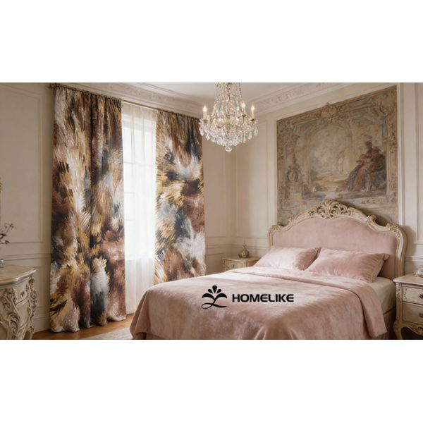 French Impressionist Oil Painting Printing Velvet For Home Textile