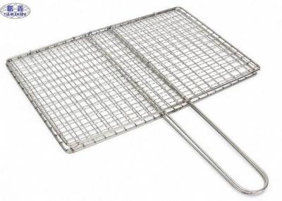 Square Barbecue Grill Wire Mesh , Stainless Steel BBQ Grill Mesh ISO Certificated
