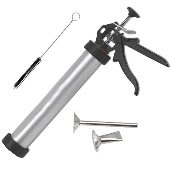 15 Beef Jerky Gun Food Grade Aluminium - Homemade Sausage Making  Kit Jerky Shooter with 2nozzle and one small brush