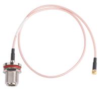 La prise de N Mcx à l'or à angle droit de prise a plaqué l'Assemblée de câble coaxial de liaison de rf