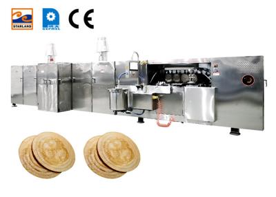 Linha de produção de aço inoxidável do cone do waffle com as 107 placas de cozimento