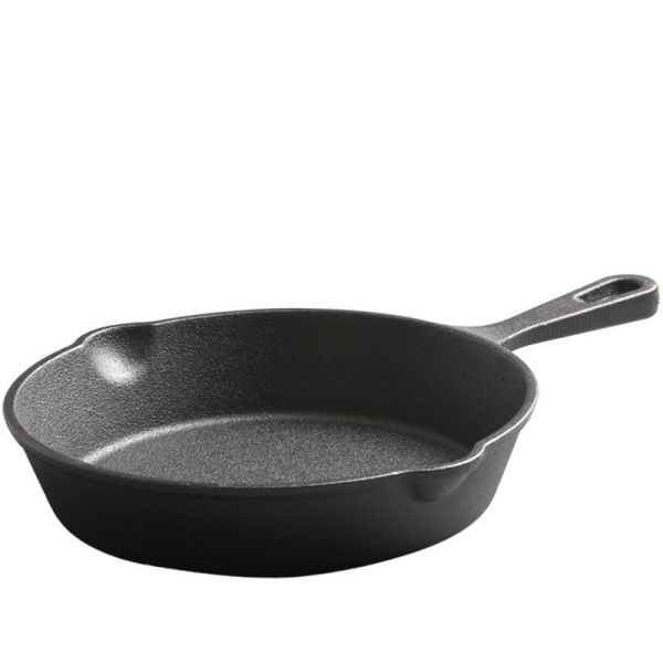 Non-stick Pre-seasoned Cast Iron Skillet Black Sustainable Cookware for Outdoors