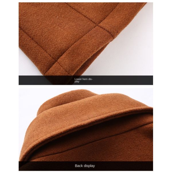NO Needle Detection Fashion City 24-35Years old Men's Plus Size Double Collar Woolen Coat