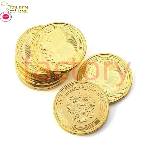 Zinc Alloy Personalized Engraved Coins ,  Brass Silver Gold Plated Custom Logo Coins